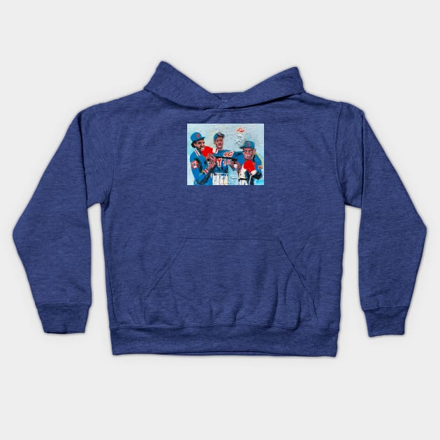 Doc Gooden, Darryl Strawberry,  Mike Tyson Kids Hoodie by ElSantosWorld